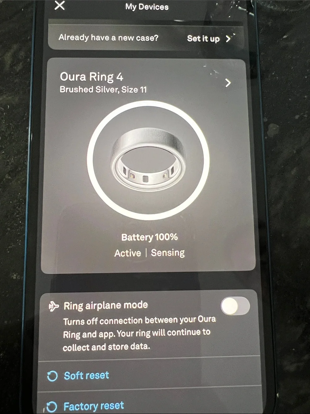 Oura Ring 4 Brushed Silver Ring size 11